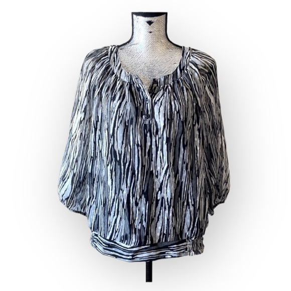 𝅺⭐️2 FOR $20⭐️ Tradition chiffon blouse Womens L - Picture 1 of 3